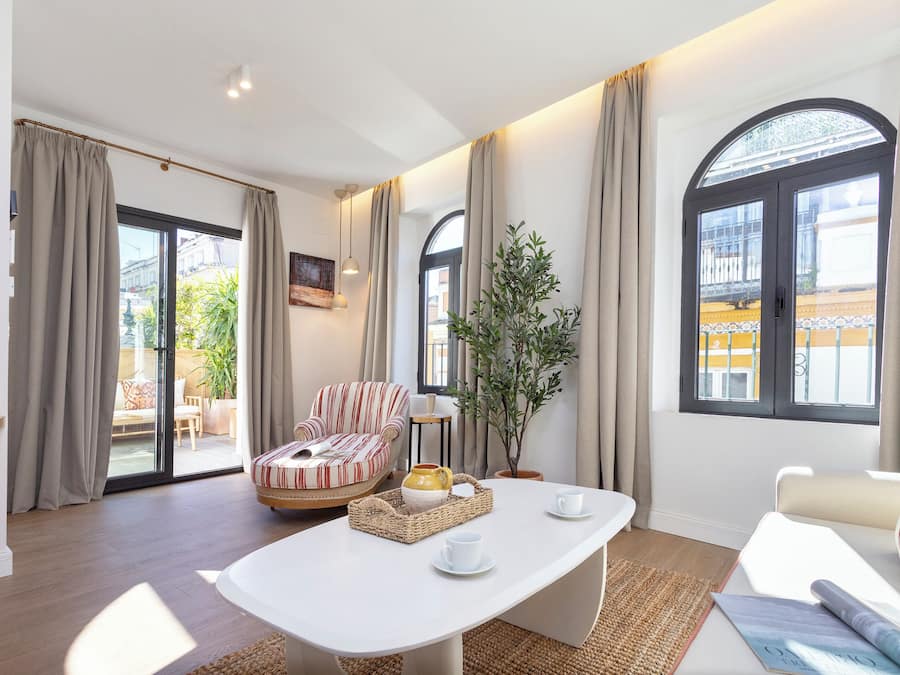 Apartment, Terrace (1 Bedroom) | Living area | Smart TV