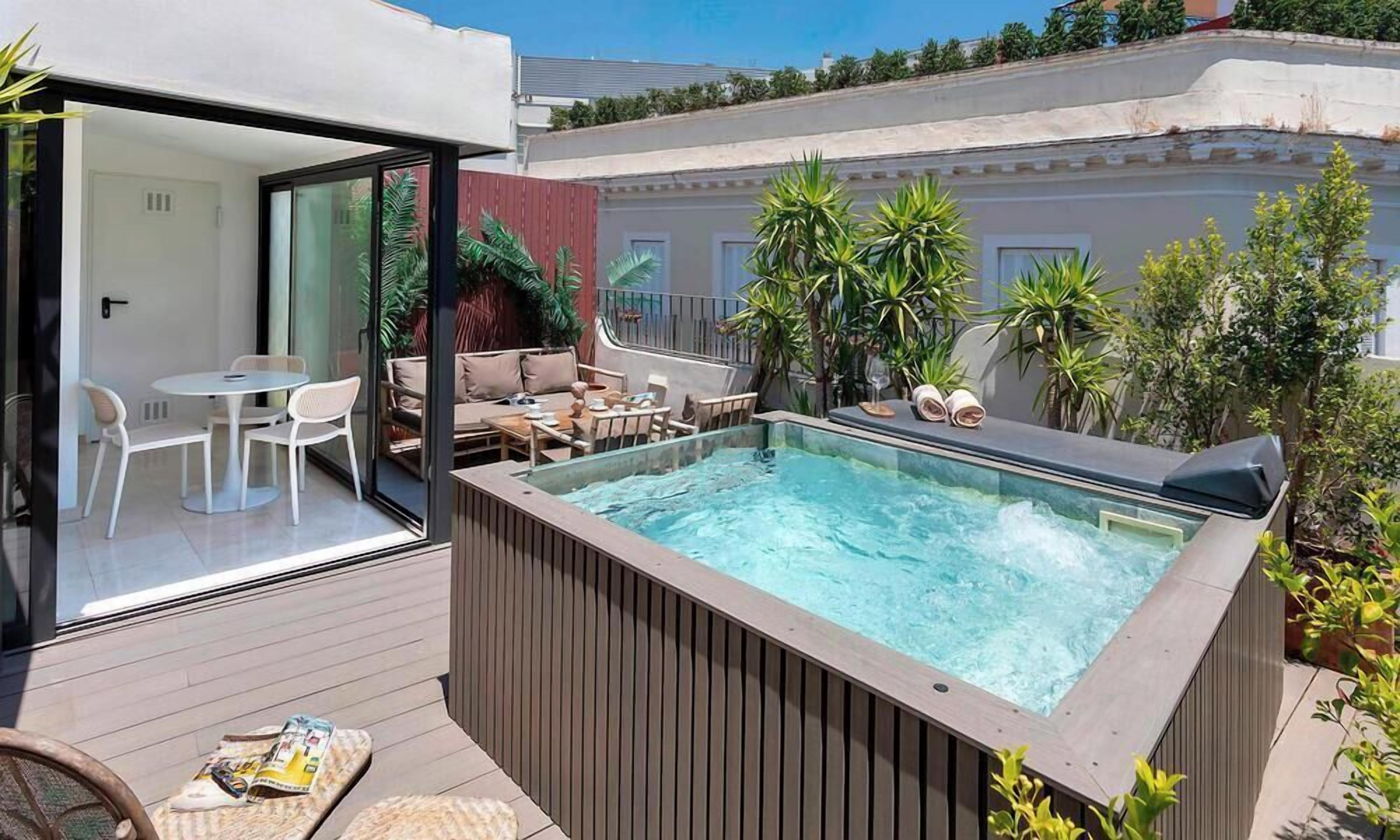 Apartment, 2 Schlafzimmer, eigener Pool | Terrasse/Patio