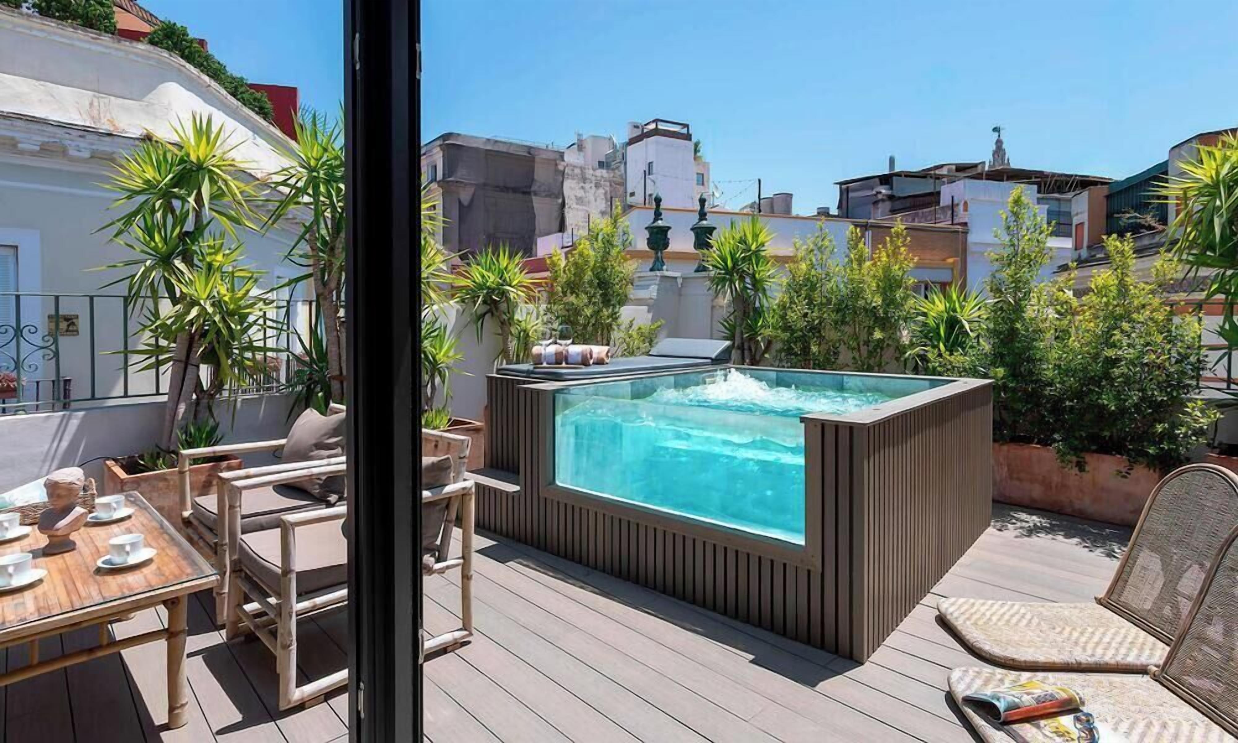 Apartamento, 2 habitaciones, piscina privada | Terraza o patio