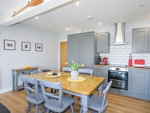 Fridge, microwave, dishwasher, cookware/dishes/utensils - Escape To The Chapel Anglesey (Holyhead)
