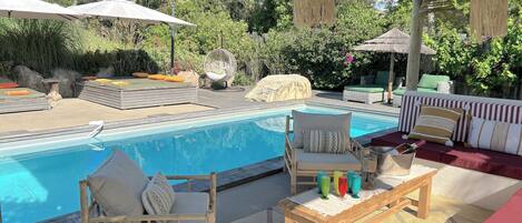 Piscine extérieure, piscine chauffée