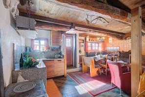 Standard Chalet, Multiple Bedrooms (Rustico Al Museo Bosco Gurin) | Private kitchen | Fridge, oven, stovetop, dishwasher
