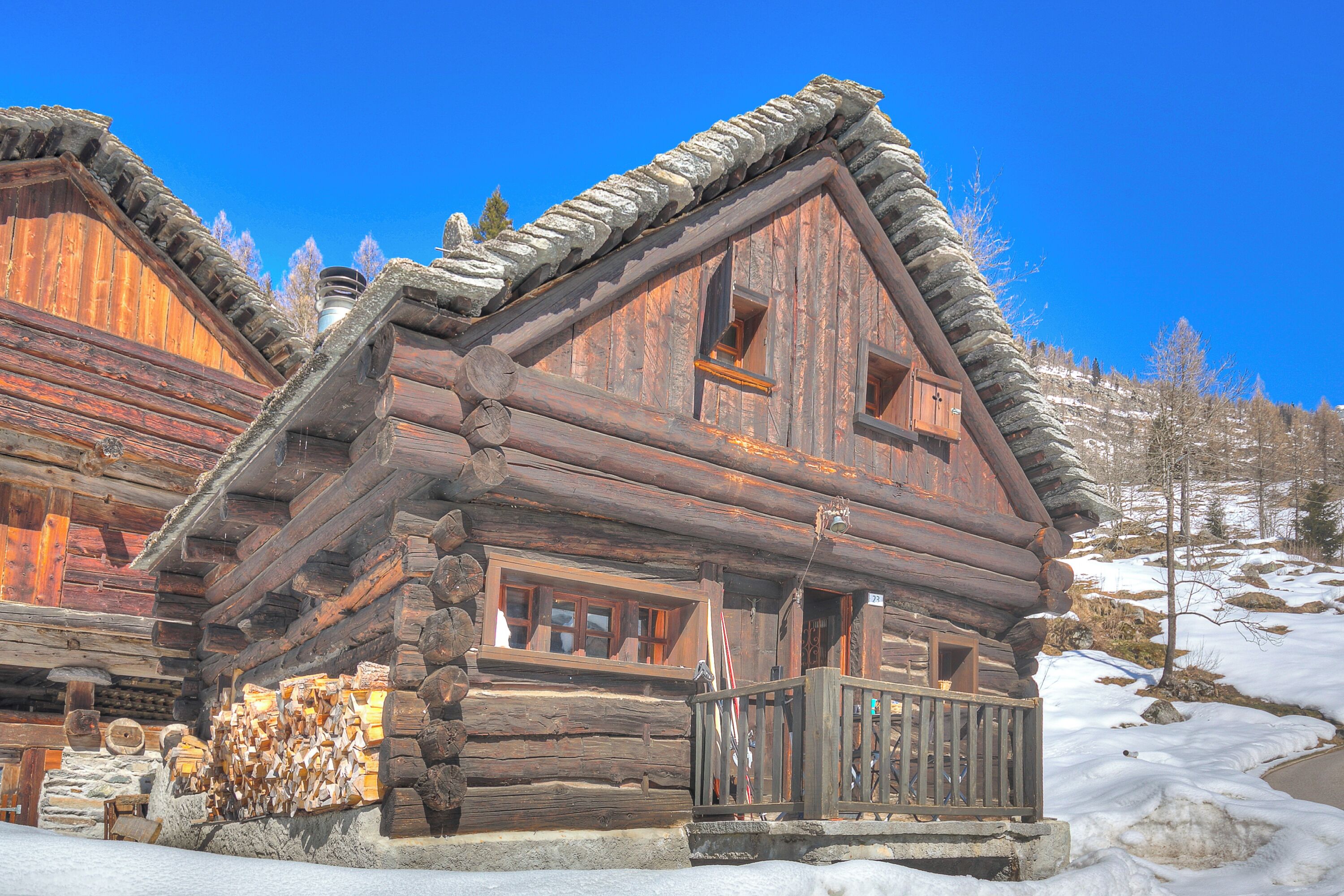 標準木屋, 多間臥室 (Rustico Al Museo Bosco Gurin) | 外觀