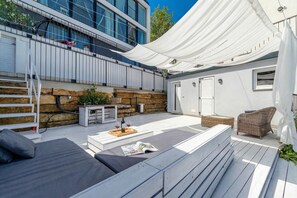 Studio familial, vue sur la mer, cĂŽtĂ© montagne (RomantiÄni Studio ob Morju Koper) | Terrasse/patio