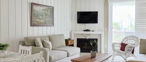 TV, fireplace, table tennis