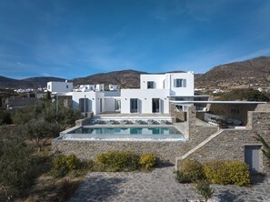 Exterior - Villa louise, sea view, swimming pool, sleeps 12, near Drios (Drios)