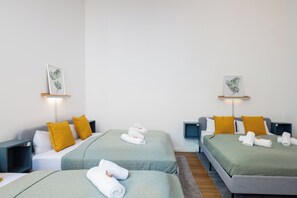 2 室のベッドルーム、アイロン / アイロン台、WiFi、ベッドシーツ