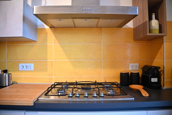 Apartment, Balcony, City View | Private kitchen
