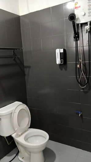 Standard Twin Room | Bathroom | Shower, hair dryer, towels, soap