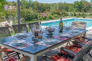Outdoor dining - Villa Gariful - Sleeps 10 - Pool - Hottub - Petsok (Zagvozd)