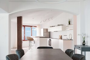 Dining - BEST VIEW 4-bedroom apartment with swimming pool and private top-roof terrace (Budva)