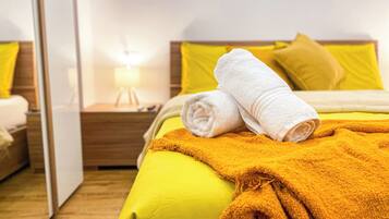 2 habitaciones, tabla de planchar con plancha, wifi y ropa de cama