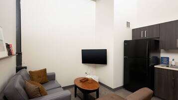 Smart TV, foosball, books
