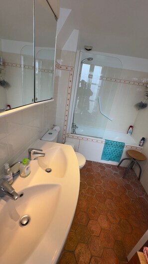 Shower, hair dryer, towels, soap - 17th century charm, completely remodeled, quiet street, minutes  from Notre Dame (Paris)