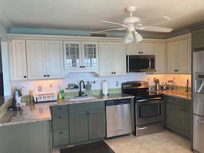 Microwave, oven, stovetop, dishwasher