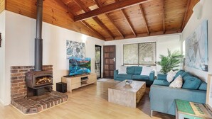 Smart TV, fireplace