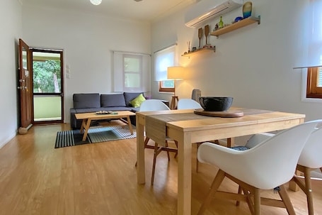 Living area. Pet Friendly Bungalow in quiet Street
