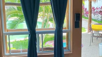 Comfort Double Room, Pool View | Blackout curtains, free WiFi, bed sheets