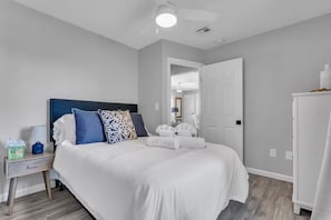 2 bedrooms, iron/ironing board, travel crib, free WiFi