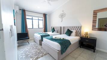 2 slaapkamers, een strijkplank/strijkijzer, wifi, beddengoed