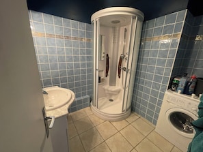 Shower, hair dryer