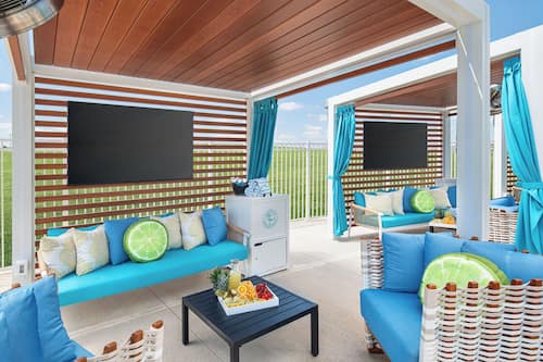 Indoor pool, seasonal outdoor pool, cabanas (surcharge), pool umbrellas