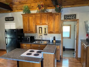 Microones, forn, placa de cuina i cafetera i tetera 