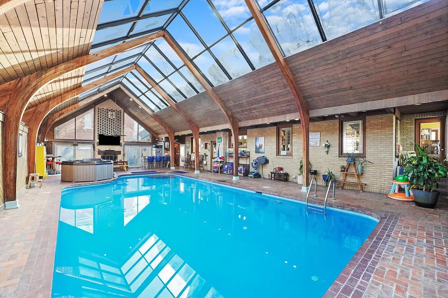 Indoor pool, a heated pool
