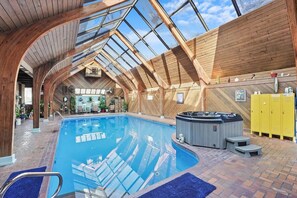 Indoor pool, a heated pool