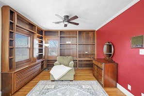 Smart TV, fireplace, video games, foosball