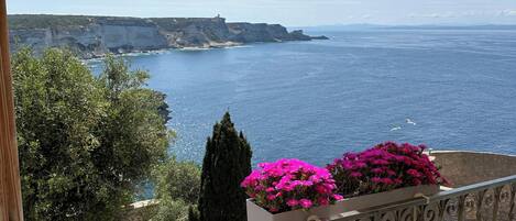 Luxe suite, uitzicht op zee | Uitzicht vanaf balkon