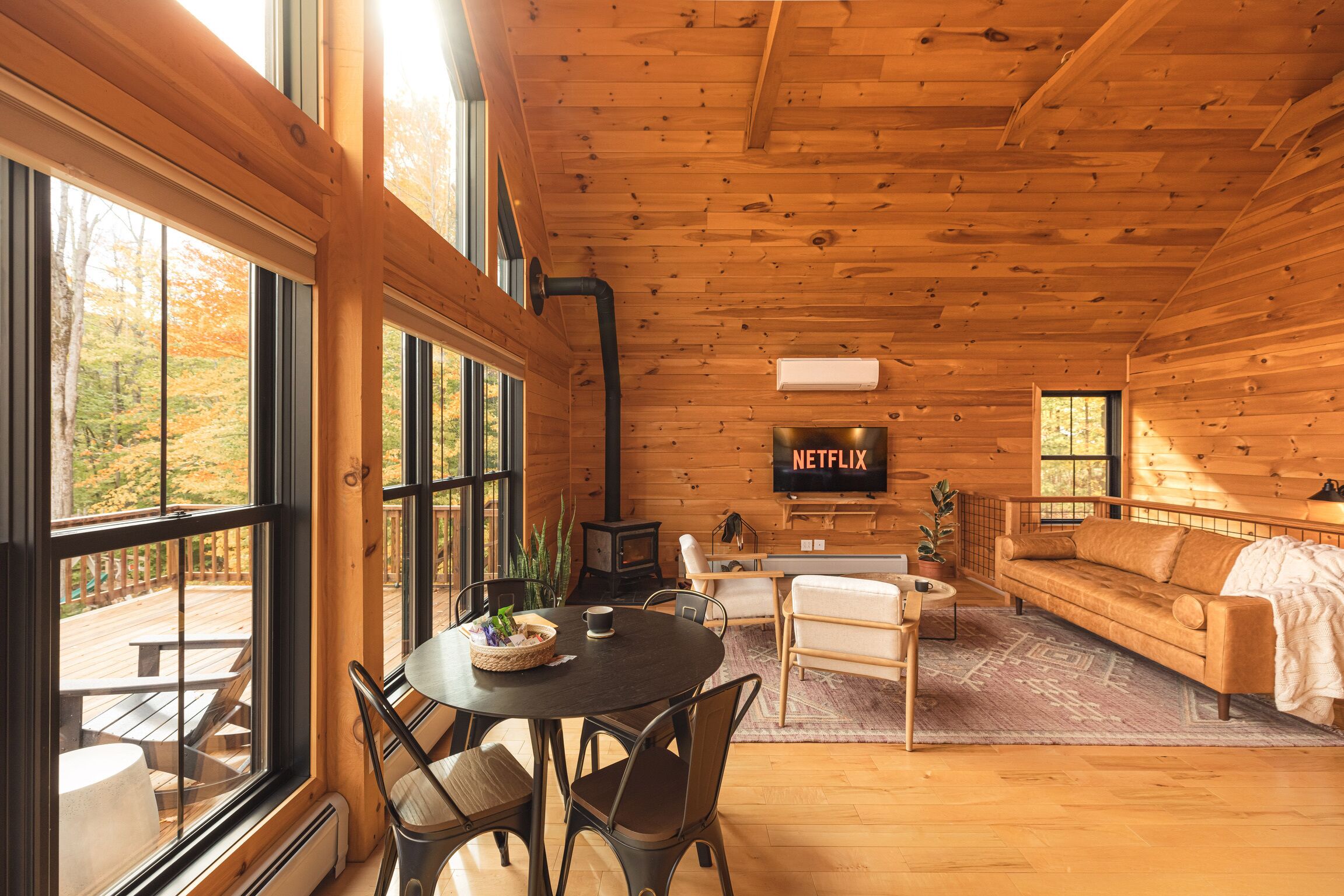 Smart TV, fireplace, video games, ping pong