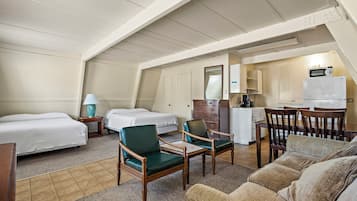 Desk, free WiFi, bed sheets