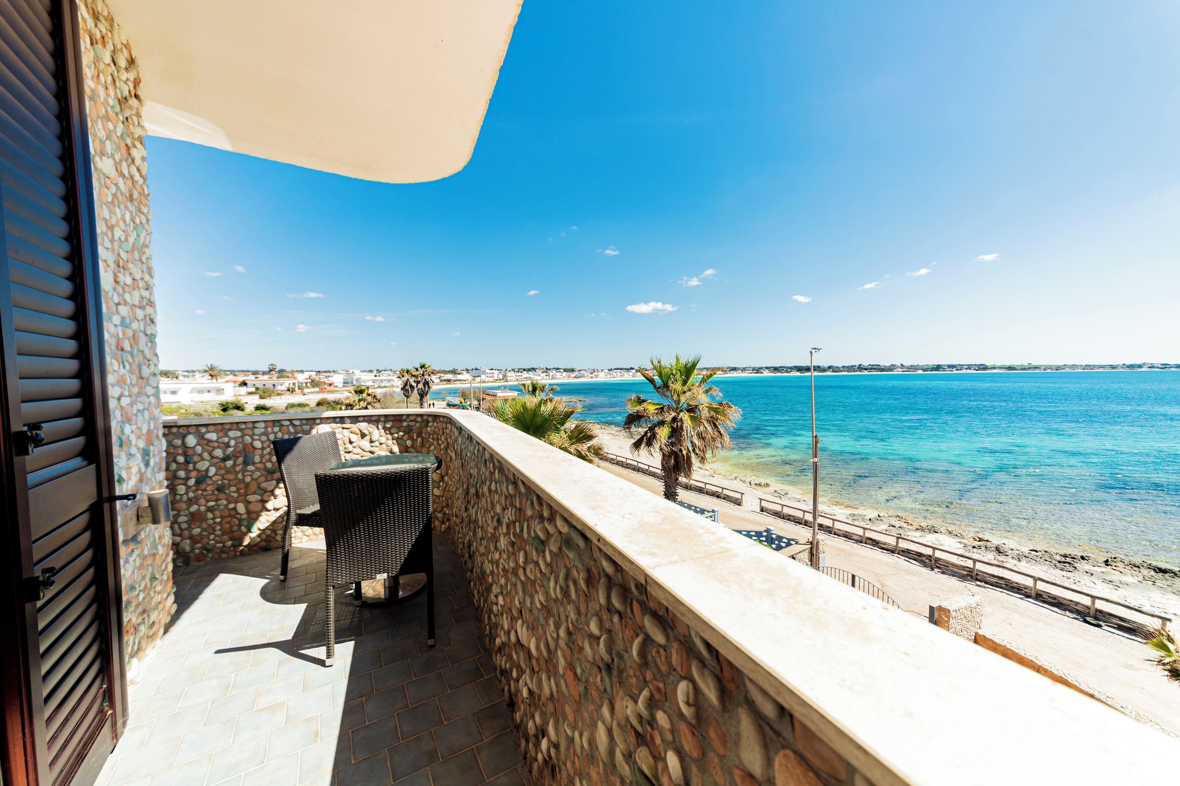 Quadrupla Standard, balcone, vista mare | Terrazza/patio