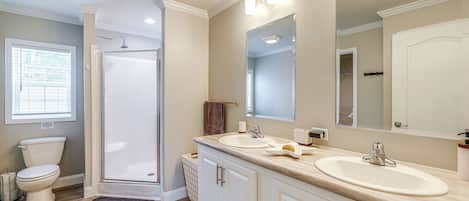 Hair dryer, towels