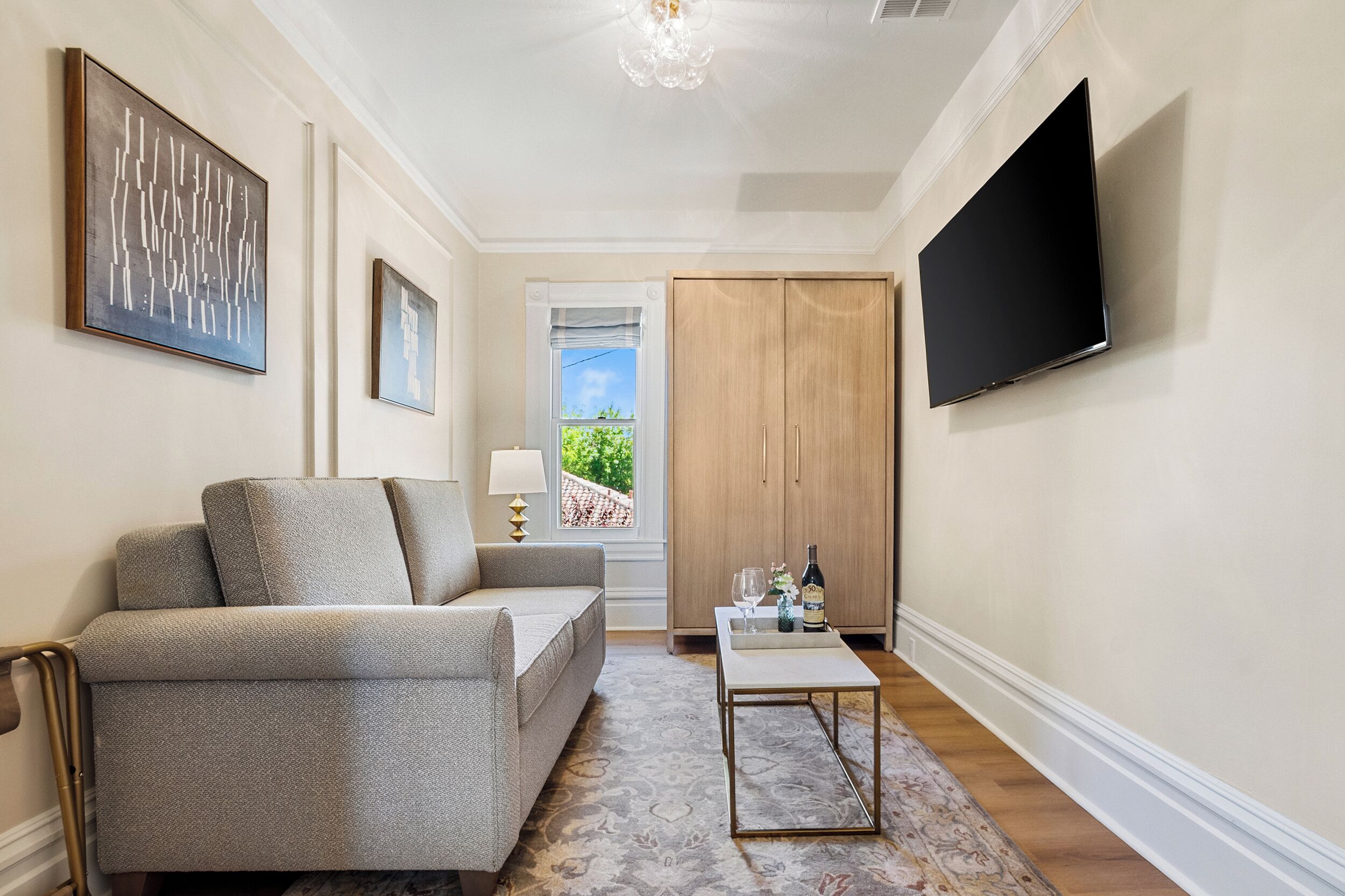 55-inch LED TV with digital channels, Netflix, Hulu