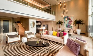 Living area - Luxury 2-bedroom loft with WiFi, with fitness room in marvelous Riviera Maya (Playa del Carmen Riviera Maya)