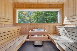 Sauna - 🏔️ Chalet avec Spa & Sauna | Vue Panoramique | Proche de Tremblant (La Conception)