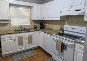 Microwave, oven, stovetop, dishwasher