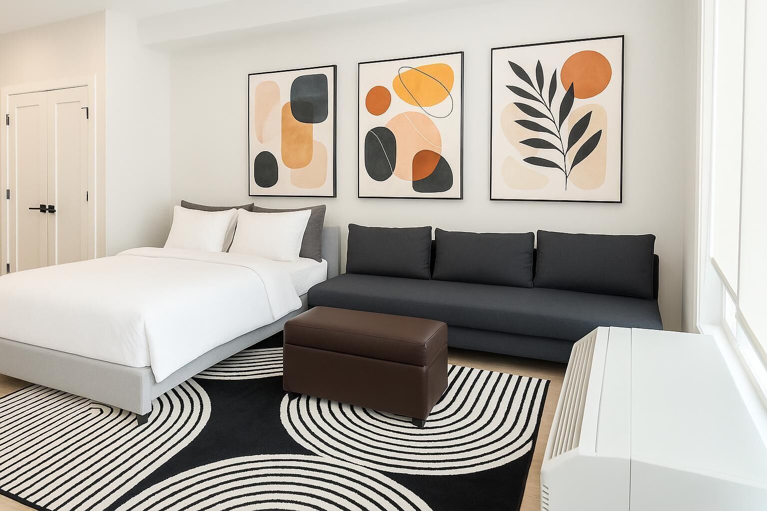 Studio Mewah | Meja kerja, setrika/meja setrika, dan Wi-Fi gratis