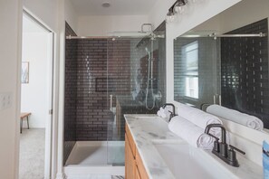 Hair dryer, soap, toilet paper