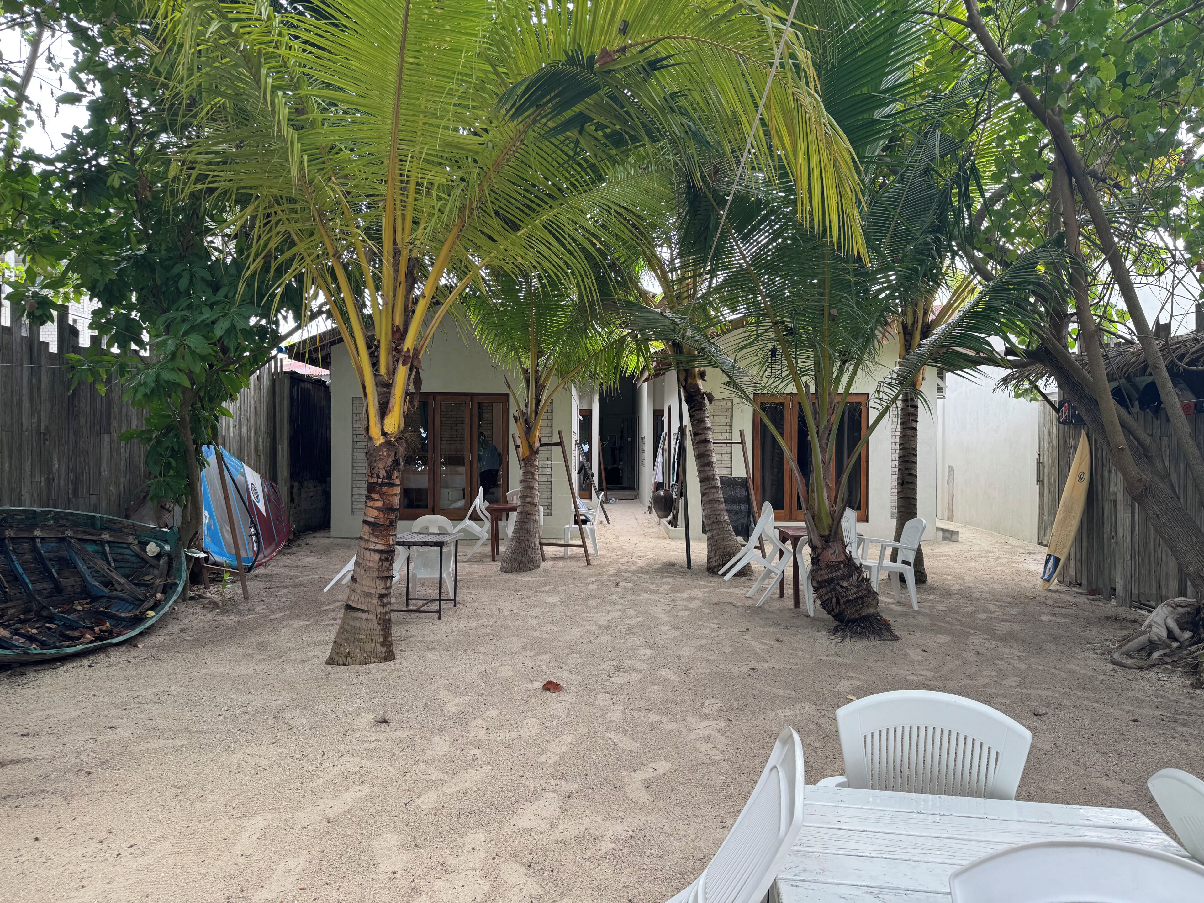Utsikt mot strand/hav