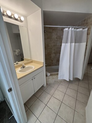 Hair dryer, towels