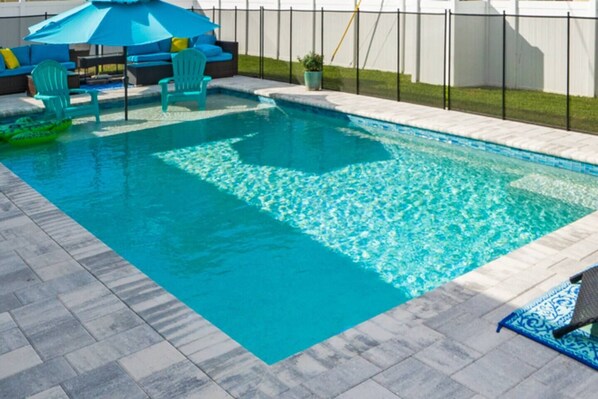 A heated pool