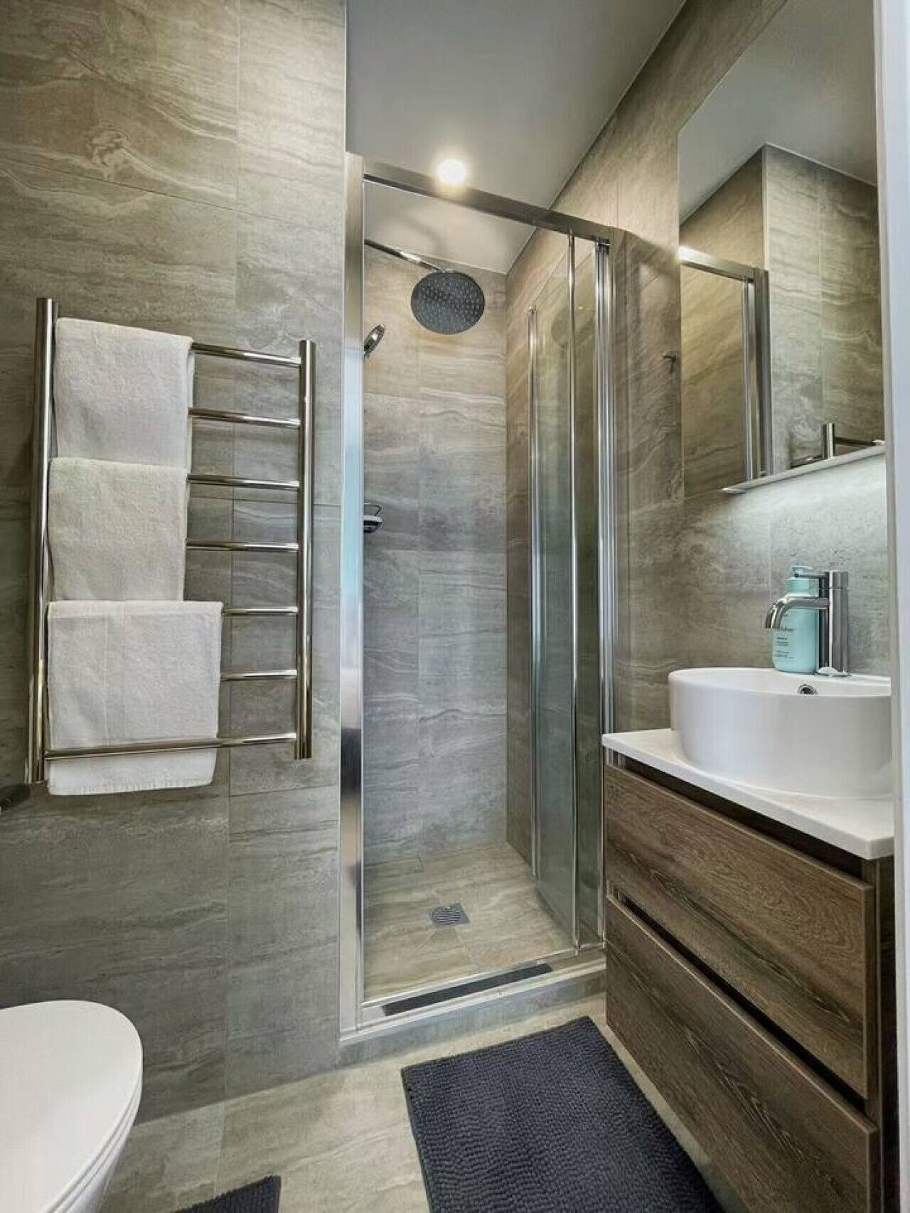 Shower, hair dryer