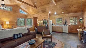 Älytelevisio, takka, kirjoja