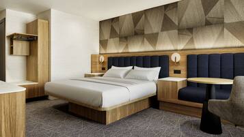 In-room safe, desk, laptop workspace, blackout drapes