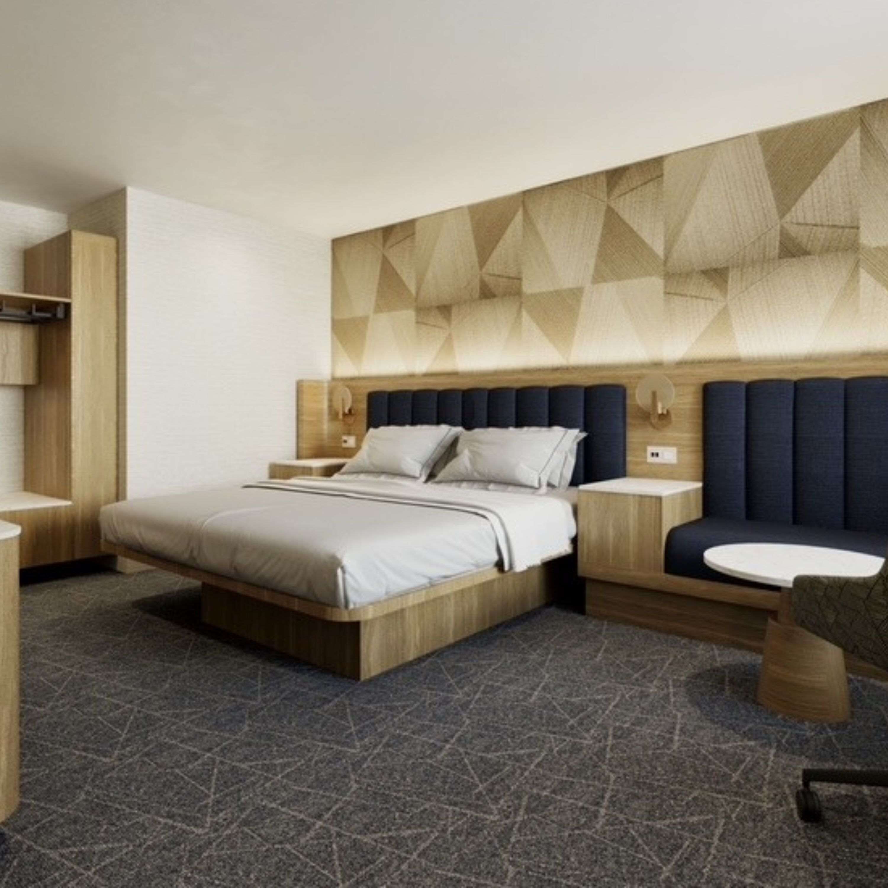 In-room safe, desk, laptop workspace, blackout drapes