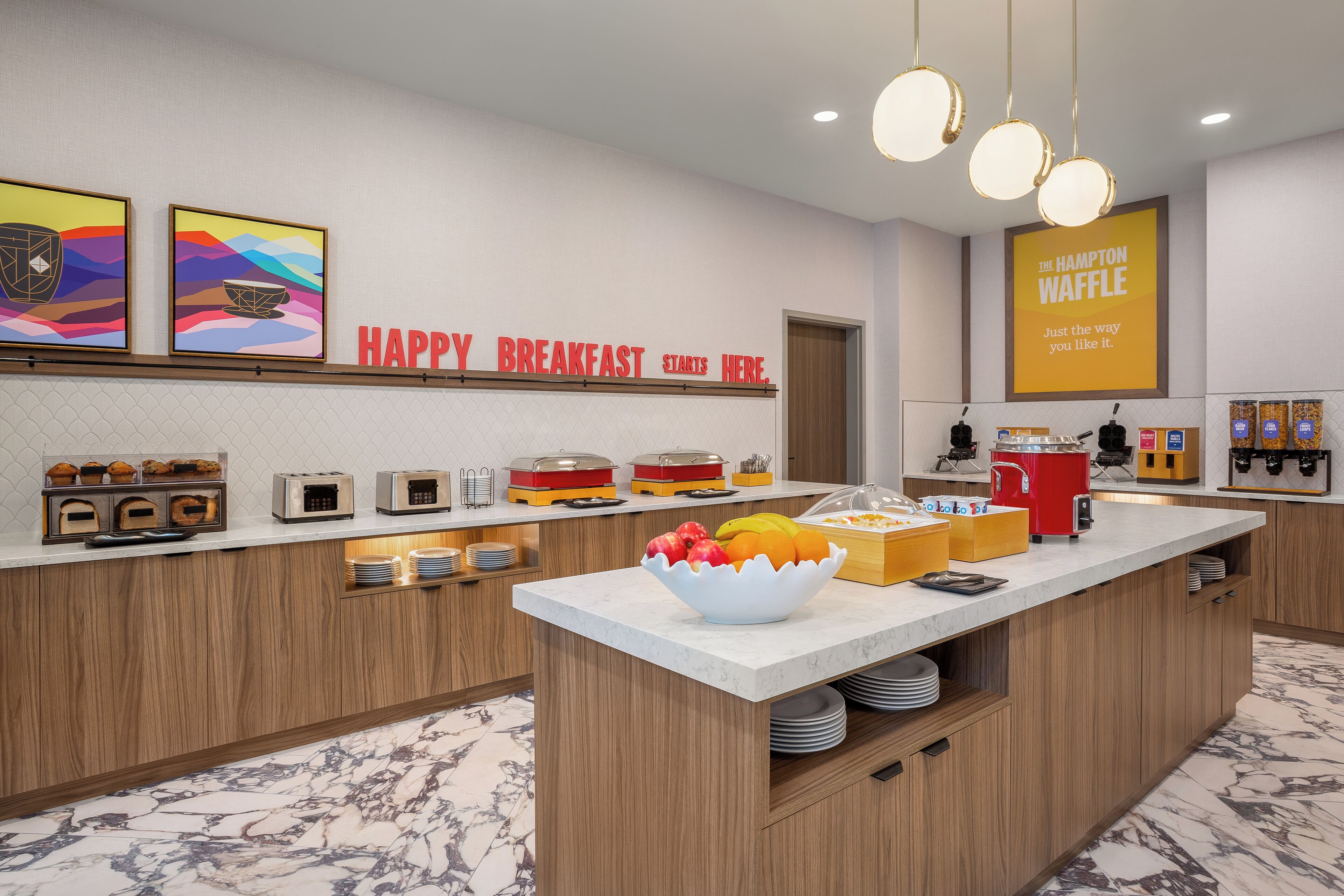 Free daily buffet breakfast