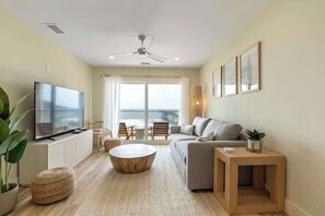 TV - Oceanside Oasis by Carolina Getaway - Oceanfront Condo POOL & HOT TUB OPEN (Carolina Beach)